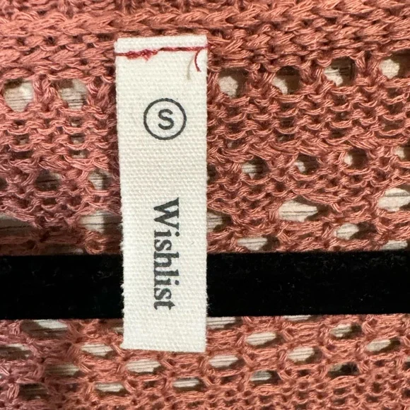 Wishlist Crochet V-Neck Sweater, Size Small, Terracotta Color, - Picture 4 of 7